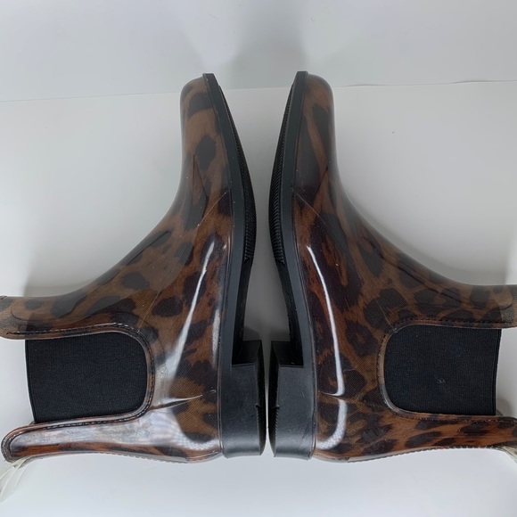 STORM BY COUGAR Leopard Print Rain Boots Ankle Rainboots Animal Print - Size 7 - Picture 4 of 8